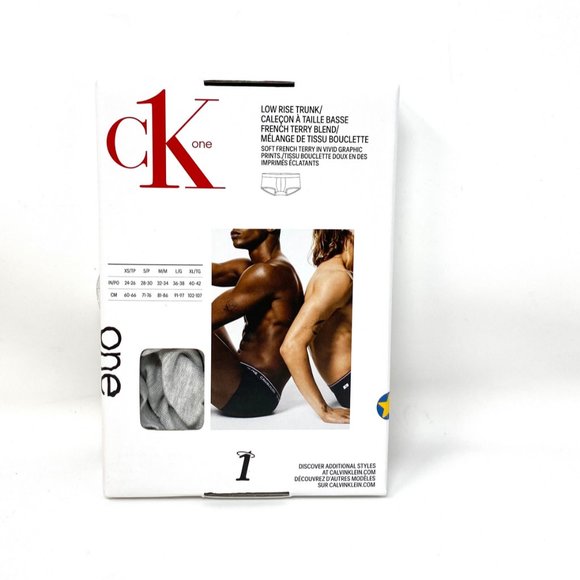 💖MEGA SALE💖Calvin Klein 1-PACK Men's Rise Trunk Gray Cotton StretchNB2990050 - Picture 5 of 7